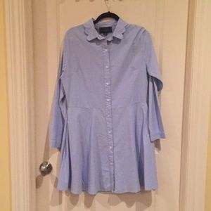 Kiel James Patrick scallop neck blue dress